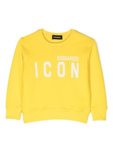 DSQUARED2 KIDS sweat en coton à logo imprimé - Jaune