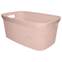 1x Oud roze wasmanden 35 liter 34 x 54 x 23 cm huishouden