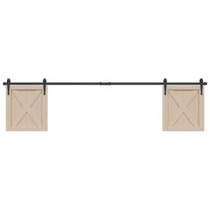 VidaXL Ophangset voor schuifdeur 213 cm koolstofstaal