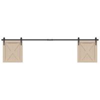 VidaXL Ophangset voor schuifdeur 213 cm koolstofstaal