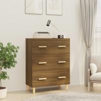 Dressoir 70x34x90 cm bewerkt hout bruin eikenkleur