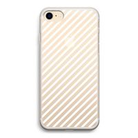 Strepen zwart-wit: iPhone 7 Transparant Hoesje