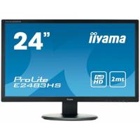 iiyama ProLite E2483HS - 24 inch - 1920x1080 - DVI - HDMI - VGA - Zwart iiyama ProLite E2483HS - 24 inch - 1920x1080 - DVI - HDMI - VGA - Zwart
