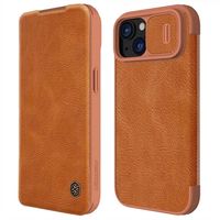 iPhone 15 Nillkin Qin Pro Flip Cover - Bruin