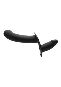 28X Double Diva 1.5" Double Dildo w/ Harness & R/C - Black