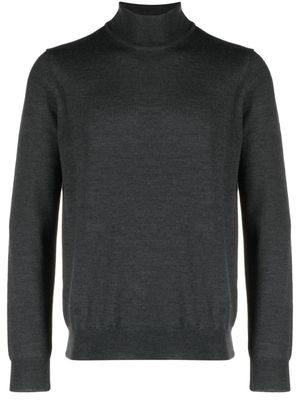 Corneliani pull en laine vierge à col roulé - Gris