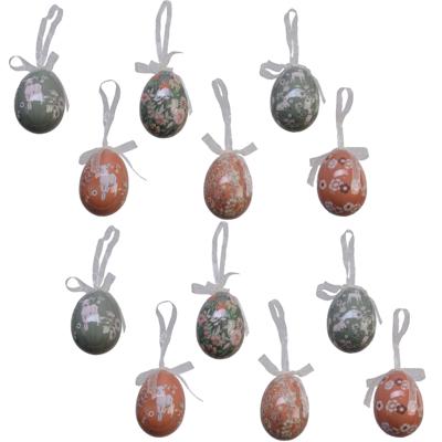 Decoris Paaseieren - 12x stuks - foam - paasversiering - 6 cm - paasei Decoris Paaseieren - 12x stuks - foam - paasversiering - 6 cm - paasei