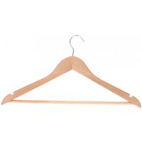 Non-Branded kledinghanger 45 x 24 cm hout blank 3 stuks - thumbnail