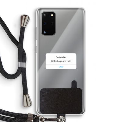 Reminder: Samsung Galaxy S20 Plus Transparant Hoesje met koord