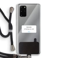 Reminder: Samsung Galaxy S20 Plus Transparant Hoesje met koord