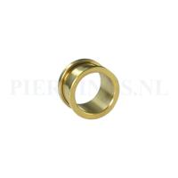 Tunnel goud kleur smal 14 mm 14 mm