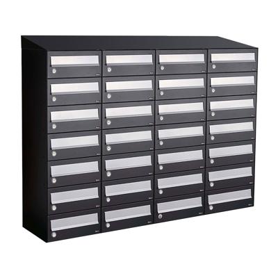 Allux Hive Set 4-Breed, 7-Hoog Met Dak Zwart - 40030070_4x7d