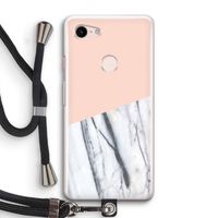 A touch of peach: Pixel 3 Transparant Hoesje met koord