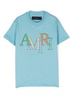 AMIRI KIDS t-shirt en coton à logo floqué - Bleu - thumbnail