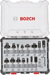 Bosch Accessoires 15-delige gemengde freesset - schachtdiameter 8 mm - 2607017472