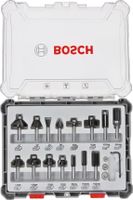 Bosch Accessoires 15-delige gemengde freesset - schachtdiameter 8 mm - 2607017472 - thumbnail