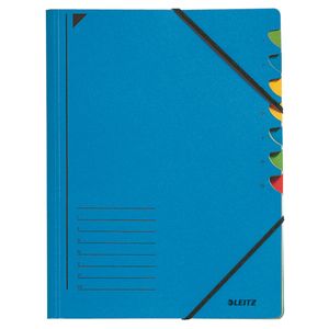 Sorteermap Leitz 7 tabbladen karton blauw