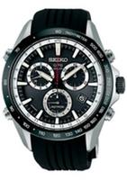 Horlogeband Seiko SSE015J1.8X82-0AC0 Rubber Zwart 22mm