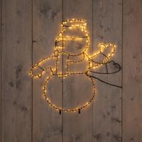 Kerstverlichting figuur sneeuwpop?- 60 x 50 cm?- 250 led lampjes - warm wit