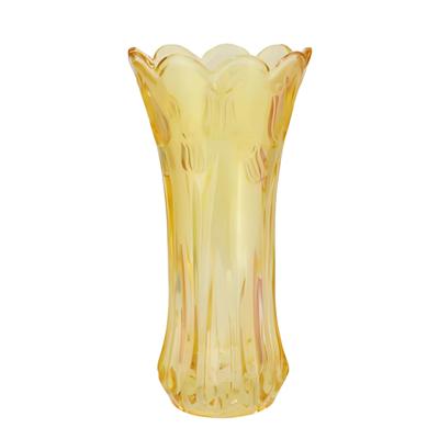 Bloemenvaas Delight - boeket vaas - glas - geel - 15 x 30 cm