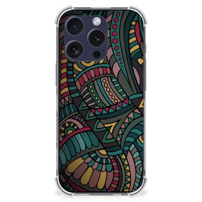 iPhone 16 Pro Doorzichtige Silicone Hoesje Aztec iPhone 16 Pro Doorzichtige Silicone Hoesje Aztec
