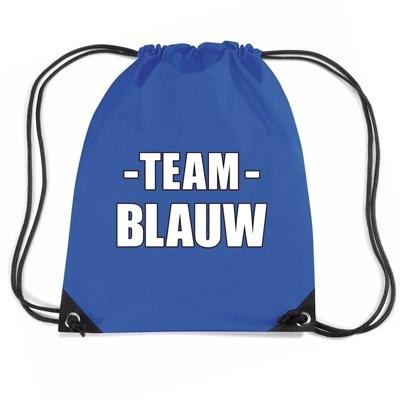 Sportdag tasje - Team blauw - opberg rugtas/ sporttas - 11 Liter - 45x34 cm - div kleuren