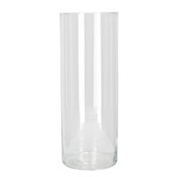 Bloemenvaas/vazen van transparant glas 40 x 15 cm