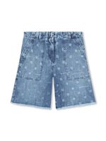 Givenchy Kids short en jean à motif 4G - Bleu