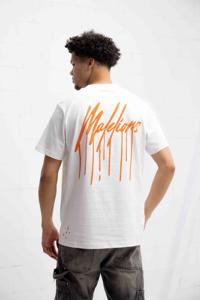 Malelions Painter T-Shirt Heren Wit - Maat XS - Kleur: WitOranje | Soccerfanshop