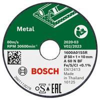 Bosch Accessoires Doorslijpschijf Bonded 3Pcsx50X1X10 mm - 1600A01S5Y - thumbnail