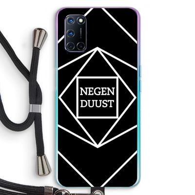 Negenduust geometrisch: Oppo A92 Transparant Hoesje met koord