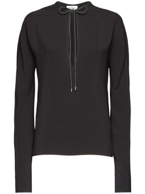 Ferragamo blouse à col noué - Noir