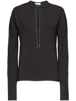 Ferragamo blouse à col noué - Noir