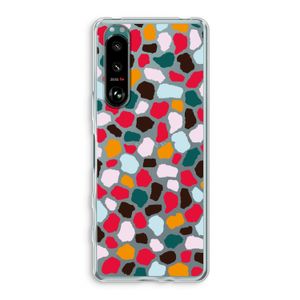 Colored Giraffe: Sony Xperia 5 III Transparant Hoesje