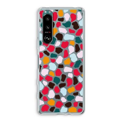 Colored Giraffe: Sony Xperia 5 III Transparant Hoesje