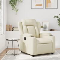 Fauteuil verstelbaar kunstleer crmekleurig
