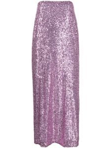 TOM FORD jupe ornée de sequins à taille haute - Violet