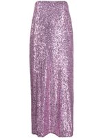 TOM FORD jupe ornée de sequins à taille haute - Violet