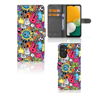 Samsung Galaxy A14 5G Wallet Case met Pasjes Punk Rock