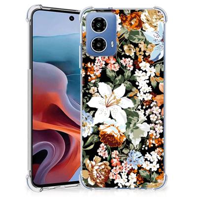 Case voor Motorola Moto G34 Dark Flowers Case voor Motorola Moto G34 Dark Flowers