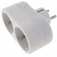 Benson Stopcontactsplitter - duo - wit - randaarde