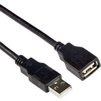 ACT USB 2.0 A male - USB A female zwart 3,00 m - thumbnail