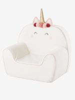 Eenhoornschuim fauteuil, aanpasbaar wit - thumbnail