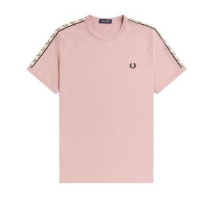 Fred Perry - Contrast Tape Ringer T-Shirt - Roze/ Zwart