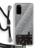 Hipster stripes: Samsung Galaxy S20 Transparant Hoesje met koord