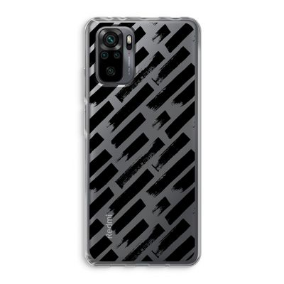 Zwarte vegen: Xiaomi Redmi Note 10 Pro Transparant Hoesje