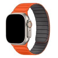 Apple Watch Bandje Vetra - Siliconen - Oranje Grijs - 38, 40, 41 & 42mm Apple Watch Bandje Vetra - Siliconen - Oranje Grijs - 38, 40, 41 & 42mm