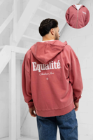 Equalité Mirage Oversized Full Zip Hoodie Heren Rood - Maat XS - Kleur: Rood | Soccerfanshop