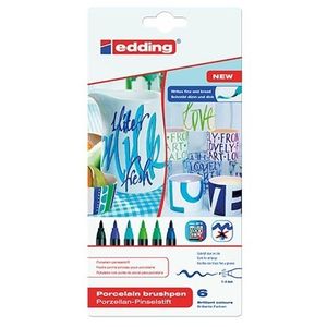 Edding stift 4200 porselein brush cool 6 stuks