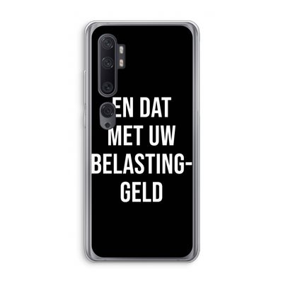 Belastinggeld - Zwart: Xiaomi Mi Note 10 Pro Transparant Hoesje